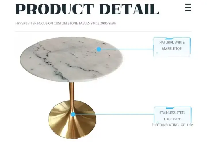 طاولة طعام دائريه من الرخام