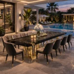 طاولة طعام أنيق بتصميم عصري