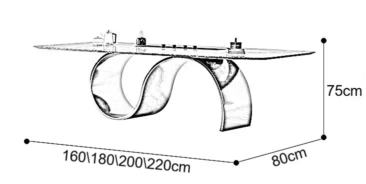 طاولات طعام مودرن بإطار ذهبي