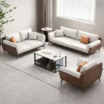 طقم كنب جلد مكتبي فخم