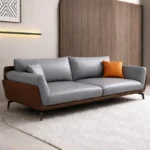 طقم كنب جلد مكتبي فخم