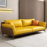 طقم كنب جلد مكتبي فخم