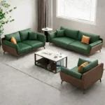 طقم كنب جلد مكتبي فخم