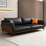 طقم كنب جلد مكتبي فخم