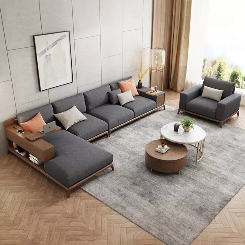 كنب حرف ال لون رمادي