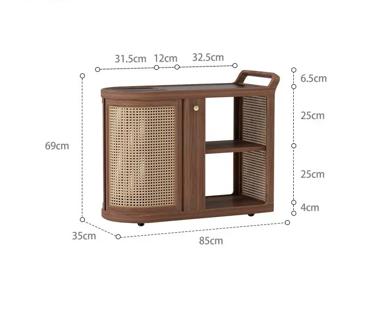 كوفي كورنر متحرك لغرفة المعيشة 