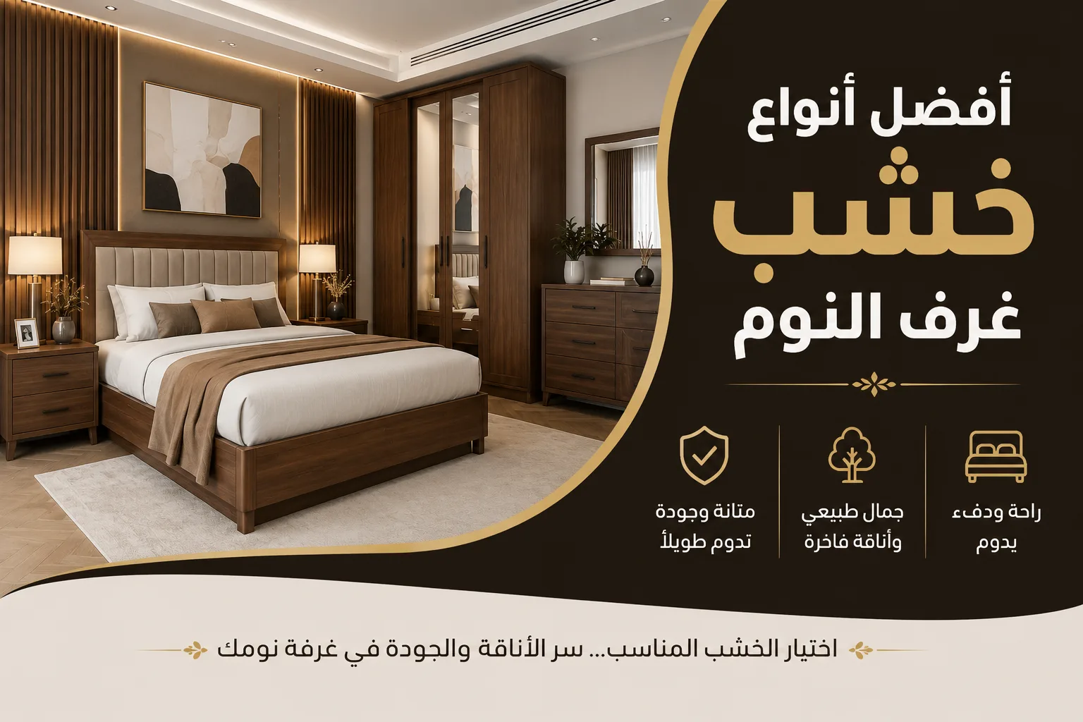افضل انواع خشب غرف النوم