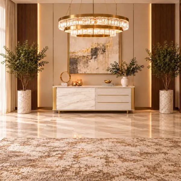 بوفيه مودرن بتصميم مخطط وأدراج واسعة