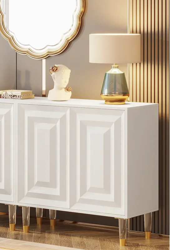 بوفيه غرفة طعام مودرن بتصميم هندسي